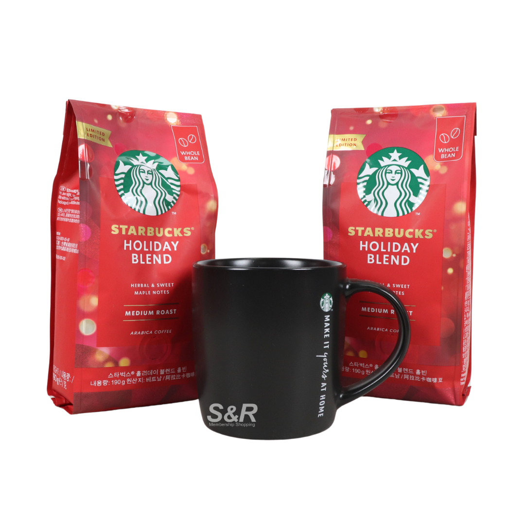 Starbucks Holiday Blend Gift Set (190g x 2 with Coffee Mug)